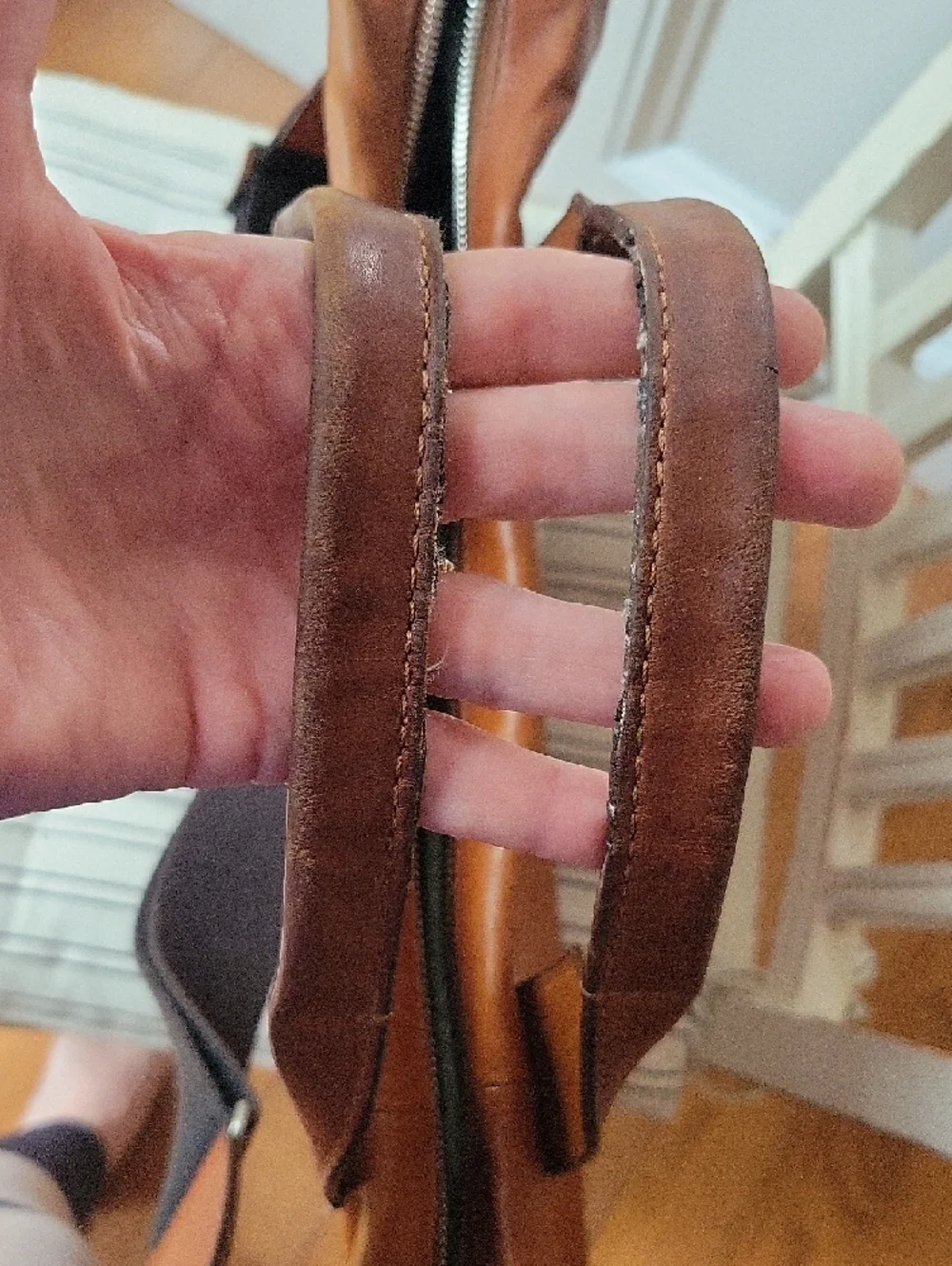 Jack Spade Brown Leather Briefcase Laptop Bag Shoulder Strap